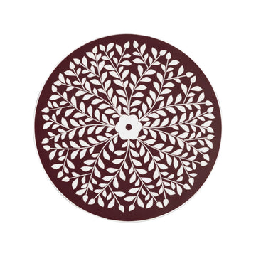 Nysha 25" Modern Bohemian Metal/Resin Inlay Top End Table